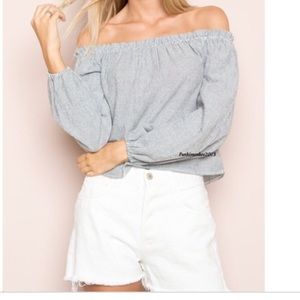 Brandy off the shoulder long sleeve
